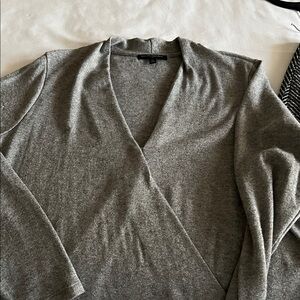 Banana Republic Gray V-Neck Sweater